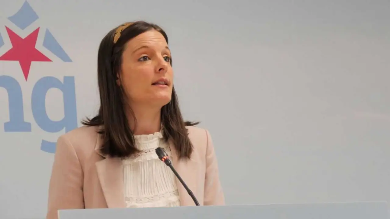 A deputada do BNG, Olalla Rodil, esta segunda feira. (Foto: N&oacute;s Diario)