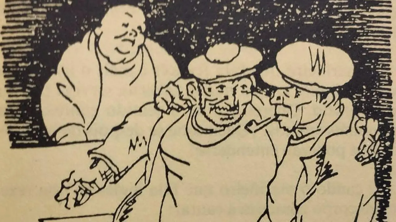 Detalle de 'Unha r&uacute;a nun porto lonxano', ilustraci&oacute;n de Alfonso Daniel Rodr&iacute;guez Castelao no album 'Cousas'. (Foto: Galaxia)