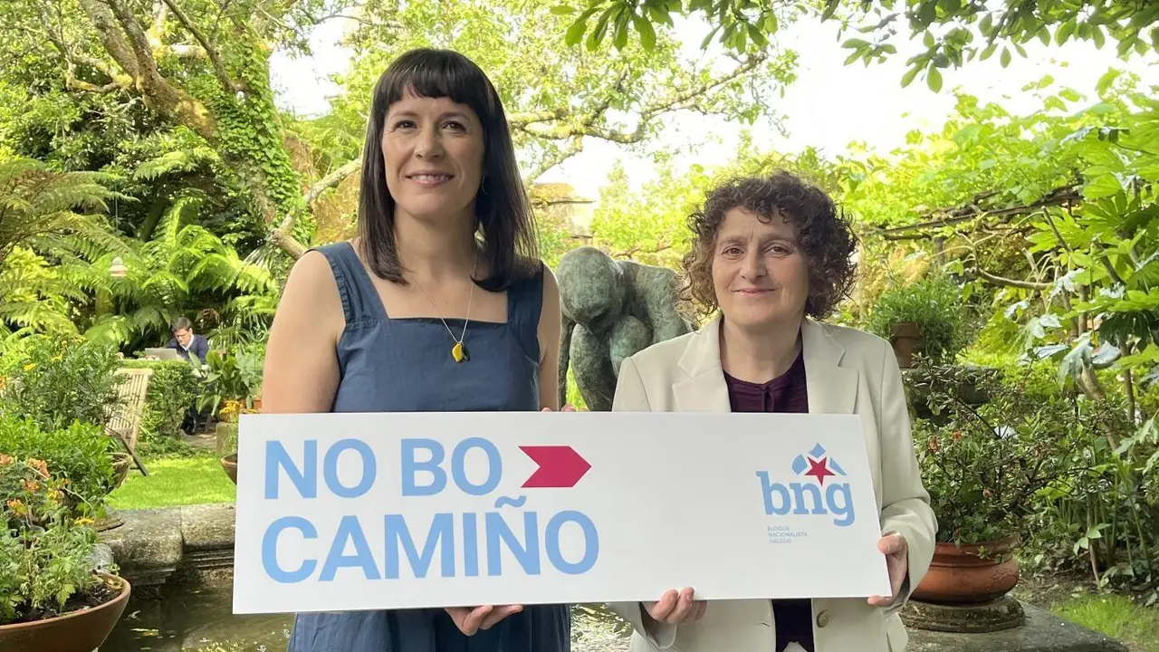 Ana Pont&oacute;n e Goretti Sanmart&iacute;n, este 22 de maio en Santiago de Compostela. (Foto: N&oacute;s Diario)