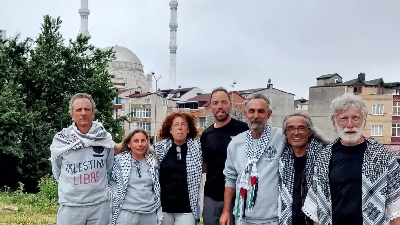 A delegaci&oacute;n galega da flotilla. (Foto: Global Sumud Flotilla)