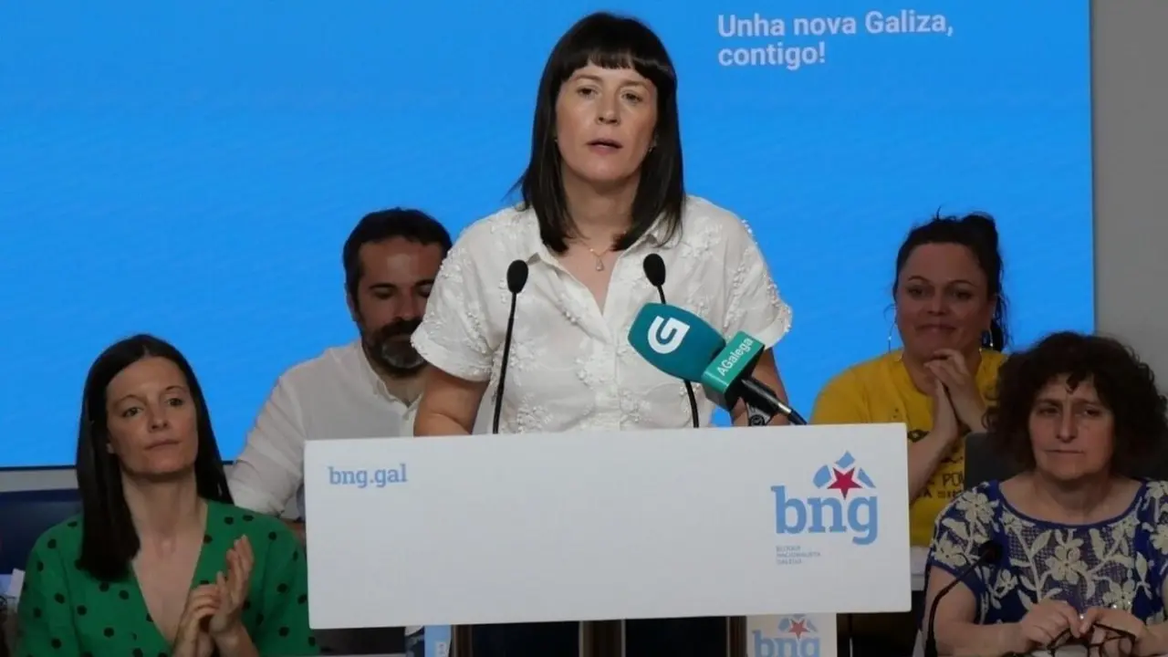 A portavoz nacional do BNG, Ana Pont&oacute;n, este s&aacute;bado 23 de maio. (Foto: N&oacute;s Diario)