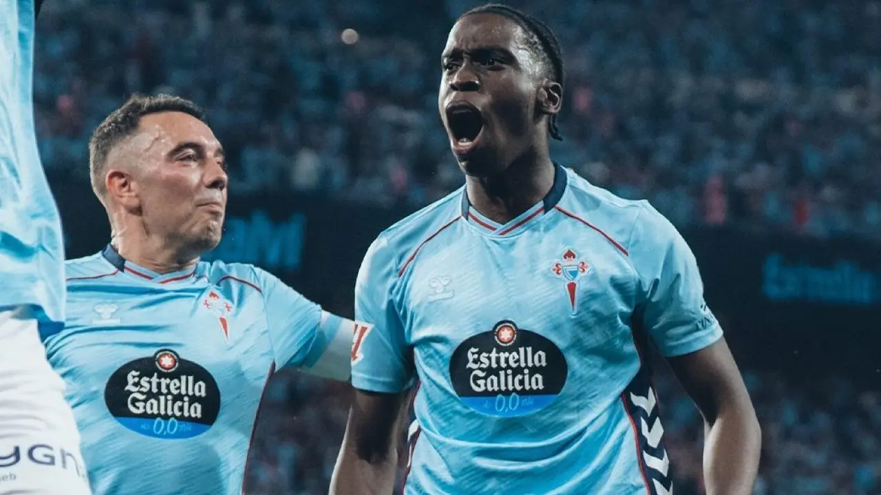 Ilaix celebrando o primeiro gol da noite. (Foto: RC Celta)