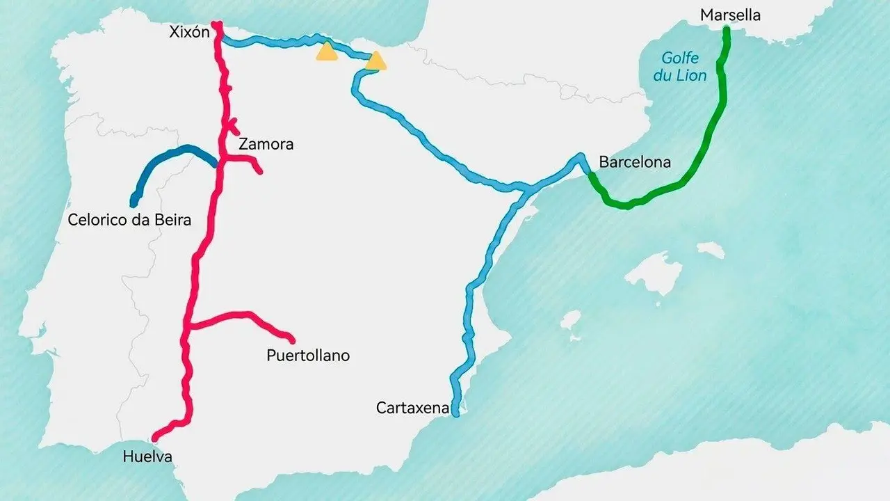 O H2Med, primeiro corredor de hidr&oacute;xeno renov&aacute;bel da Uni&oacute;n Europea (UE). (Foto: N&oacute;s Diario)