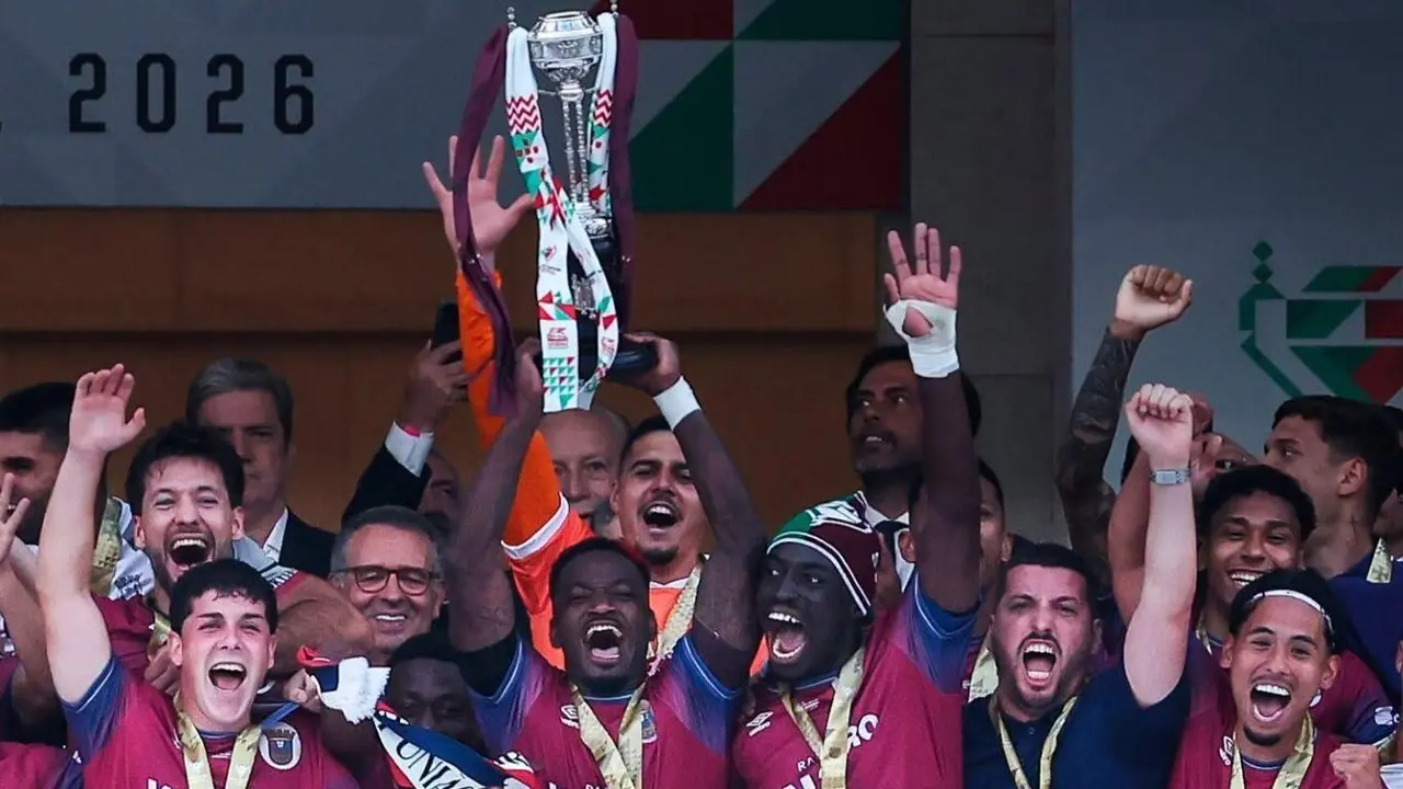 O Torreense na final da Copa de Portugal. (Foto: Sport Clube Uni&atilde;o Torreense)