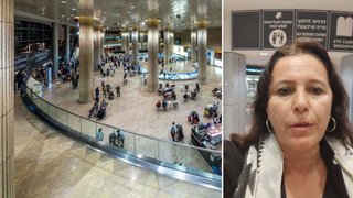 Ana Miranda, na madrugada desta terza feira, no aeroporto de Tel Aviv. (Foto: Nós Diario)