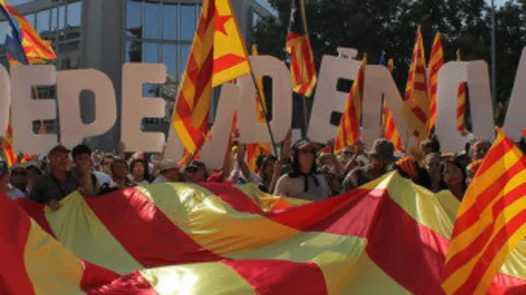 Manifestaci&oacute;n pola independencia en Catalunya