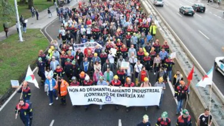 Manifestaci&oacute;n por Alcoa