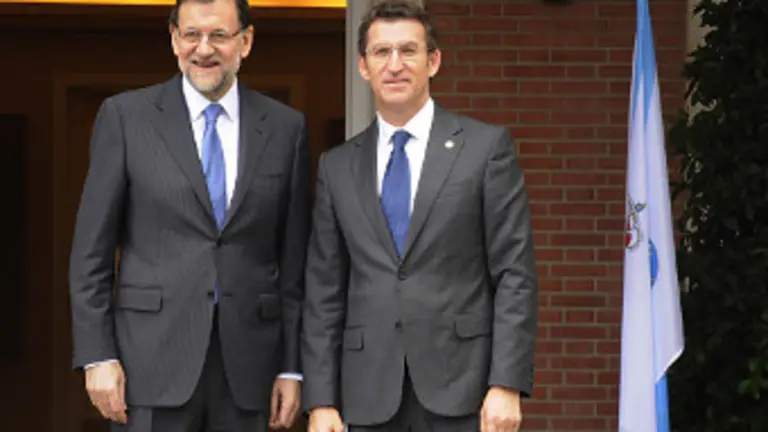 Rajoy e Feij&oacute;o en Madrid