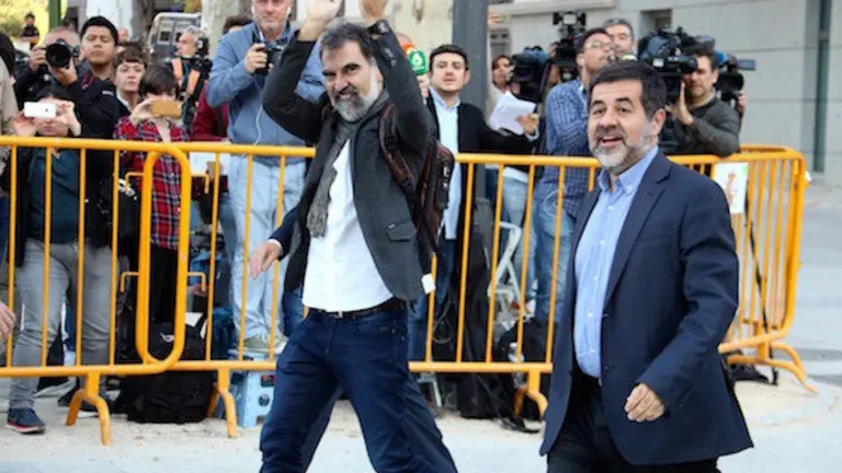 Jordi S&aacute;nchez e Jordi Cuixart.