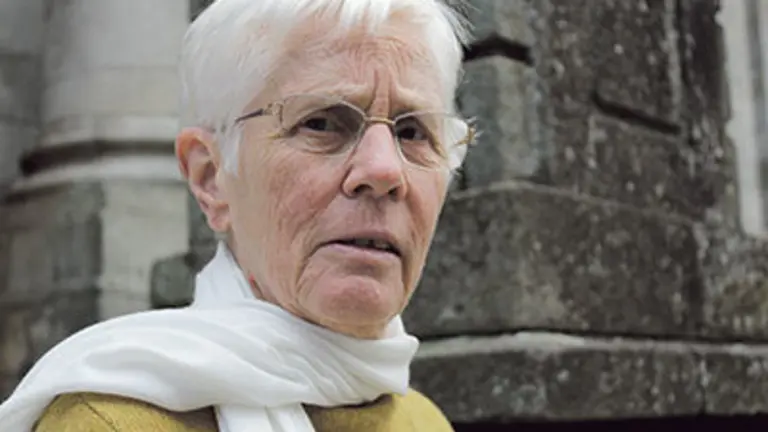 Na imaxe, Doroth&eacute; Schubarth, en Compostela. Foto: Irene Pin.