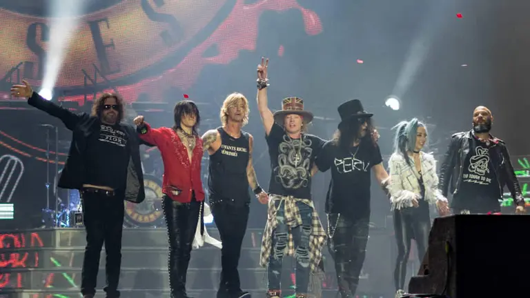 Guns N Roses durante un concerto en Londres en 2017. (Foto: Raph PH)