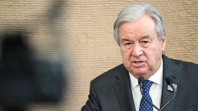 Ant&oacute;nio Guterres, hoxe. (Foto: Hannes P. Albert / DPA)