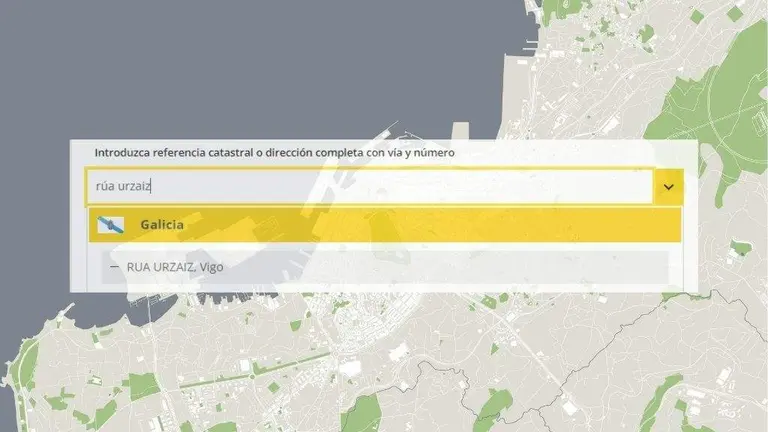 Buscador do &Iacute;ndice de Prezos de Aluguer do Ministerio de Vivenda sobre un plano co rueiro de Vigo.