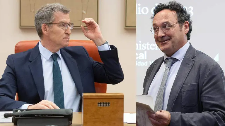 Alberto N&uacute;&ntilde;ez Feixoo e &Aacute;lvaro Garc&iacute;a Ortiz (Fotos: Eduardo Parra / Marta Fern&aacute;ndez / Europa Press).