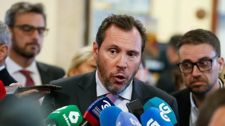 O ministro &Oacute;scar Puente, esta sexta feira, en Lugo. (Foto: Carlos Castro / Europa Press)