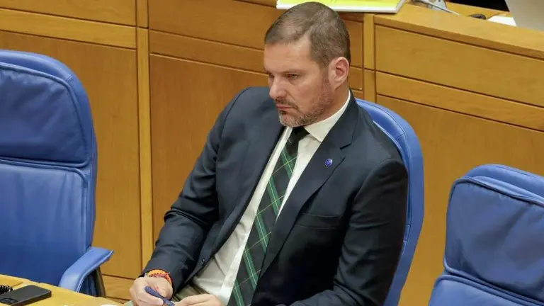 Jos&eacute; L&oacute;pez Campos, esta terza feira, no Parlamento. (Foto: Xunta da Galiza)
