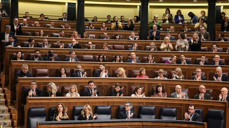 Pleno do Congreso decorrido esta quinta feira. (Foto: Fernando S&aacute;nchez / Europa Press)