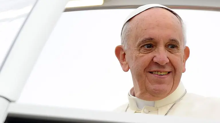 O papa Francisco durante a s&uacute;a visita pastoral en As&iacute;s en 2013. (Foto: Giacomo Morini / Zuma Press / ContactoPhoto)
