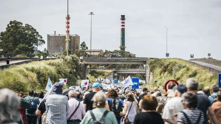 Manifestaci&oacute;n contra as celulosas de Ence e Altri en Pontevedra este 1 de xu&ntilde;o. (Foto: Beatriz Ciscar / Europa Press)