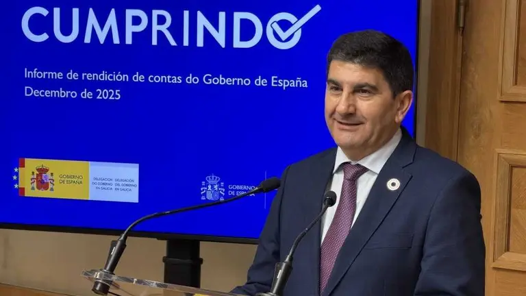 O delegado do Goberno espa&ntilde;ol na Galiza, Pedro Branco, a pasada segunda feira 29 de decembro. (Foto: Delegaci&oacute;n do Goberno espa&ntilde;ol na Galiza)