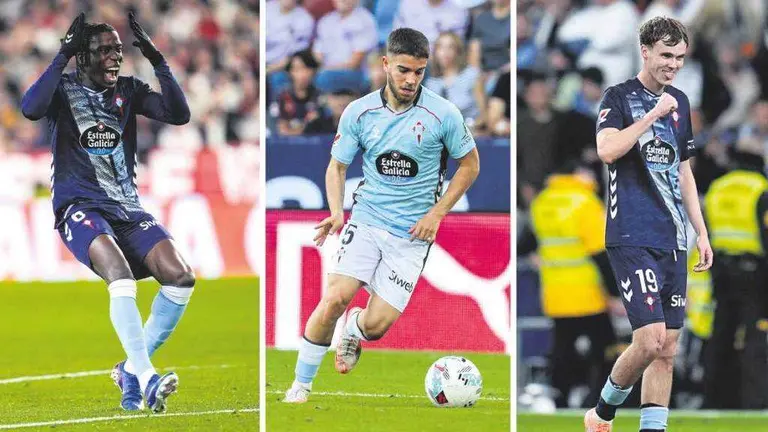 Ilaix Moriba, Sergio Carreira e Williot Swedberg. (Foto: AFP7 / Europa Press)