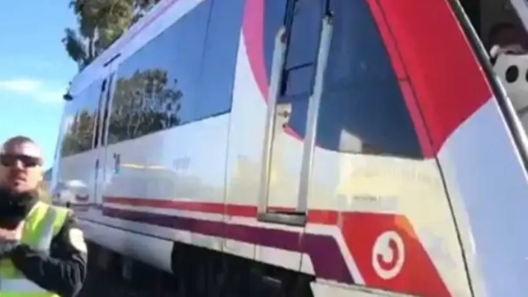 O tren accidentado. (Foto: Xavi Hurtado / Europa Press)