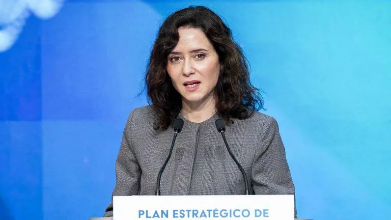 A presidenta de Madrid, Isabel D&iacute;az Ayuso, esta terza feira. (Foto: A. P&eacute;rez Meca / Europa Press)