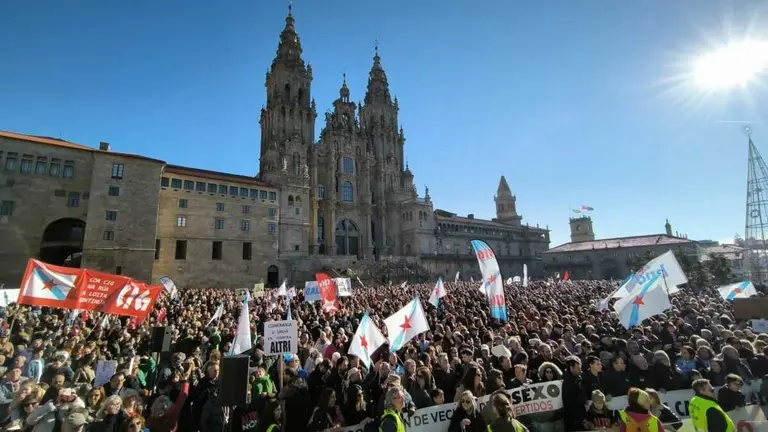 Manifestaci&oacute;n contra Altri en Compostela. (Foto: N&oacute;s Diario)