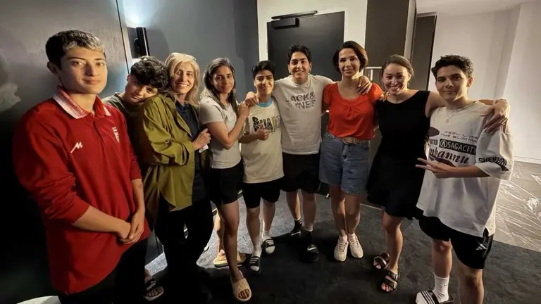Xogadoras da selecci&oacute;n de f&uacute;tbol do Ir&aacute;n en Australia. (Foto: Tony Burke)