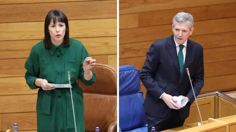 Ana Pont&oacute;n e Alfonso Rueda, esta cuarta feira. (Fotos: N&oacute;s Diario)