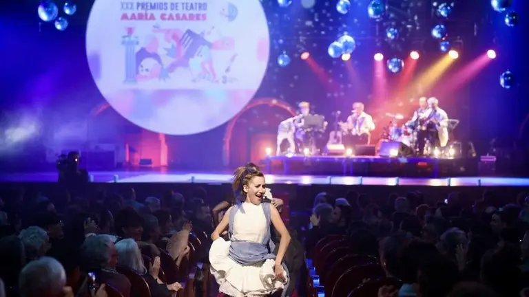 Espect&aacute;culo de m&uacute;sica durante a gala dos Premios de Teatro Mar&iacute;a Casares. (Foto: La Diapo)