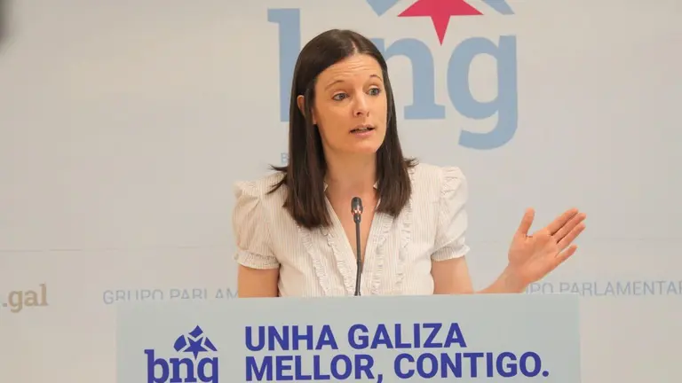 A deputada do BNG, Olalla Rodil, esta segunda feira, 25 de maio. (Foto: N&oacute;s Diario)