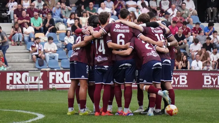 O Pontevedra CF no &uacute;ltimo partido de liga. (Foto: Pontevedra CF)