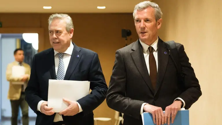 Antonio G&oacute;mez Caama&ntilde;o e Alfonso Rueda. (Foto: Xunta da Galiza)
