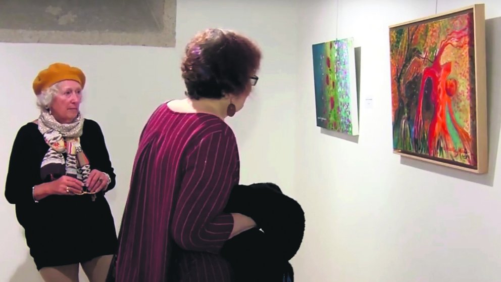 As irmás Concetta Montenegro e Luísa Paz na exposición.