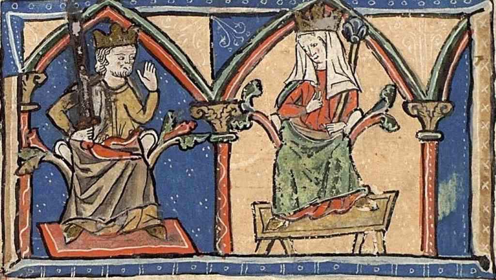 Afonso VIII e a súa muller Berenguela nunha miniatura 
do Tombo de Toxos Outos.
/ Arquivo Histórico Nacional