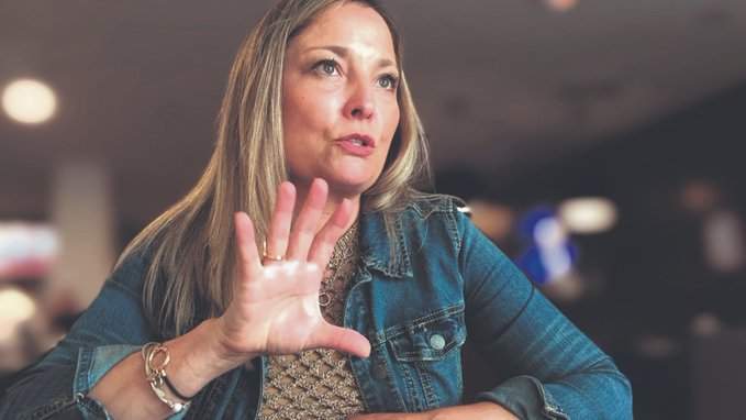 María Cadaval, durante a entrevista. (Foto: Xan Carballa)