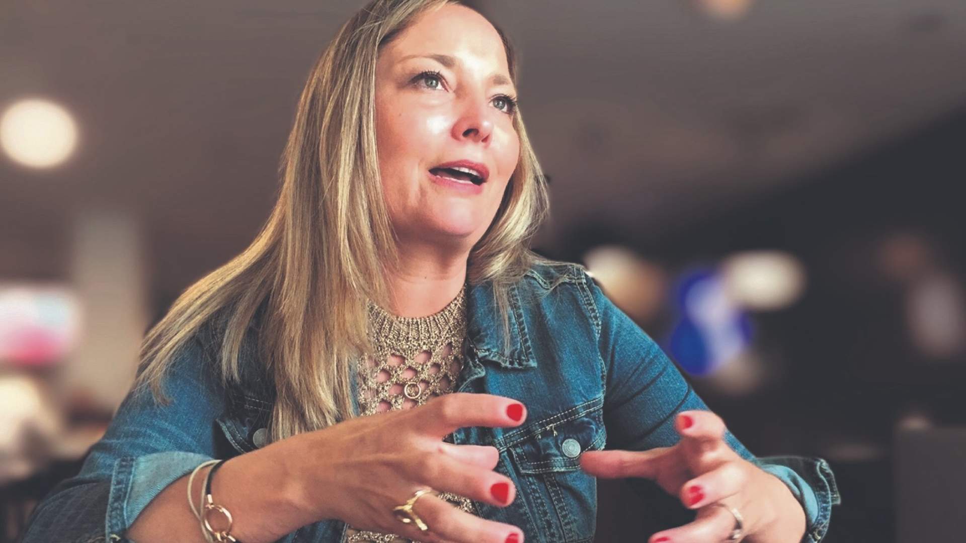 María Cadaval, durante a entrevista. (Foto: Xan Carballa)
