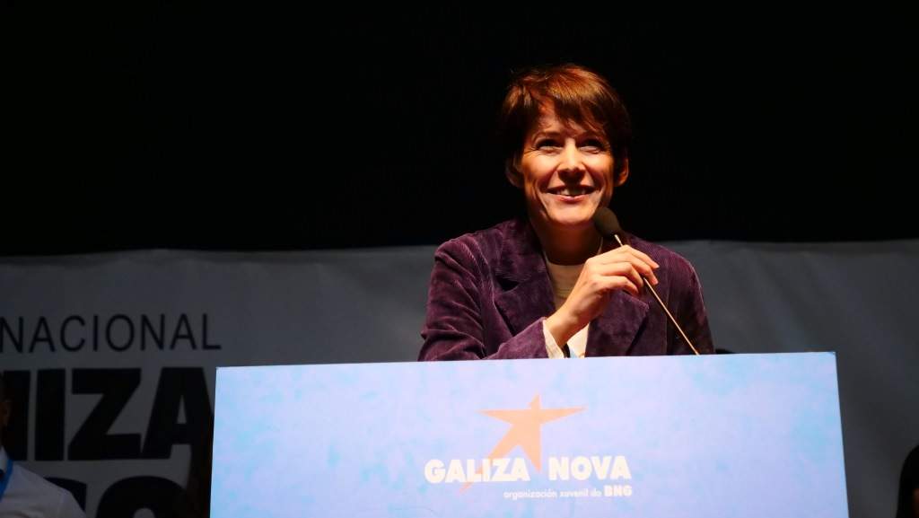Ana Pontón na clausura da Asemblea Nacional de Galiza Nova.