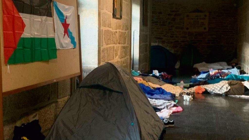 Acampada na Facultade de Historia da USC. (Foto: Nós Diario)