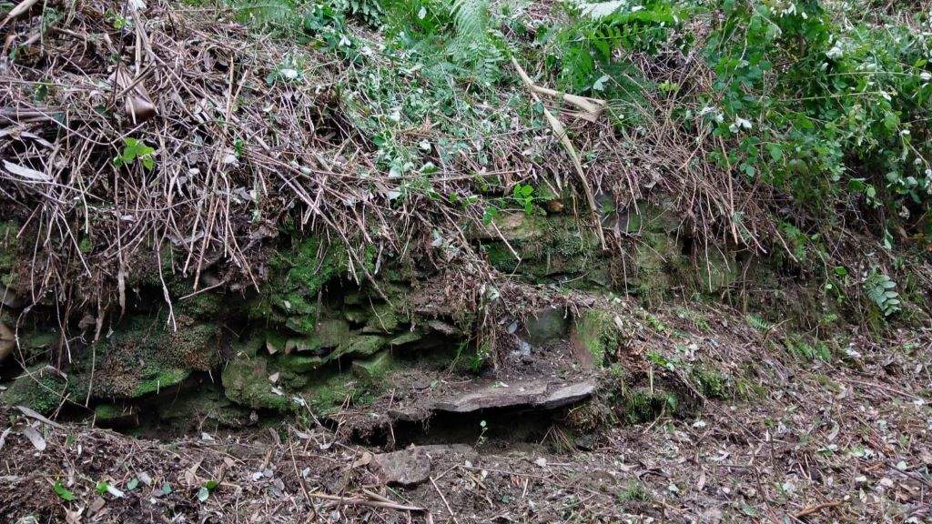 Sepultura do antigo cemiterio medieval parcialmente ao descuberto. (Foto: Nós Diario).