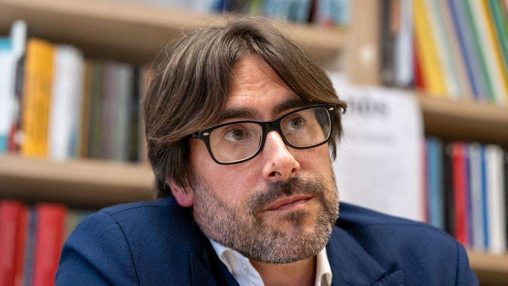 Emilio Bruquetas, na redacción de 'Nós Diario'. (Foto: Arxina)