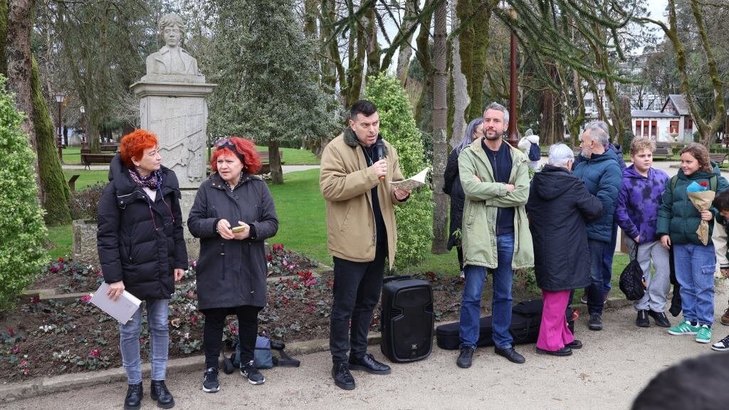 Acto de homenaxe a Rosalía decorrido esta sexta feira en Lugo. (Foto: Nós Diario)