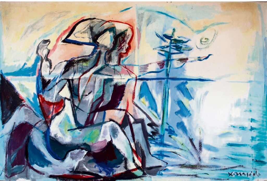 Parella' (acrílico sobre lenzo), de Xulio Maside.