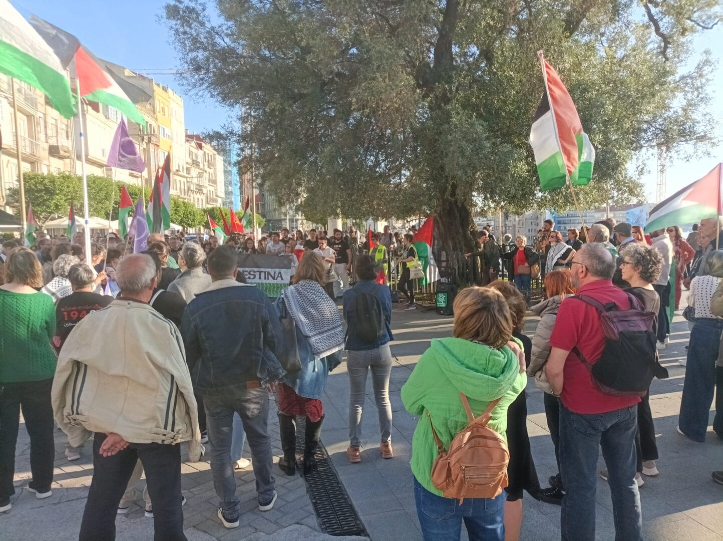 Mobilización en Vigo esta quinta feira. (Foto: Nós Diario)