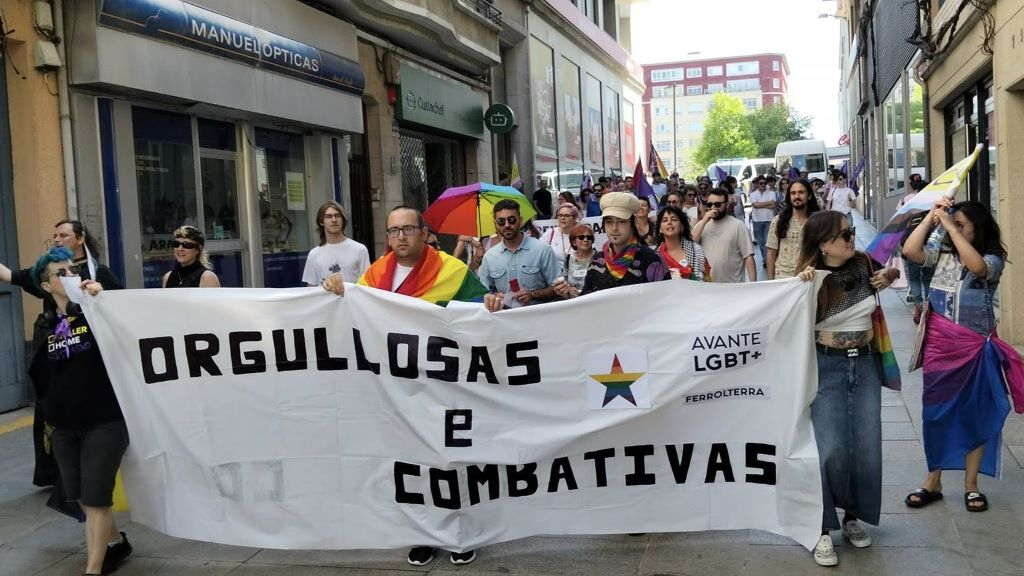 Marcha do Orgullo 2025 polas rúas de Ferrol. (Foto Nós Diario)