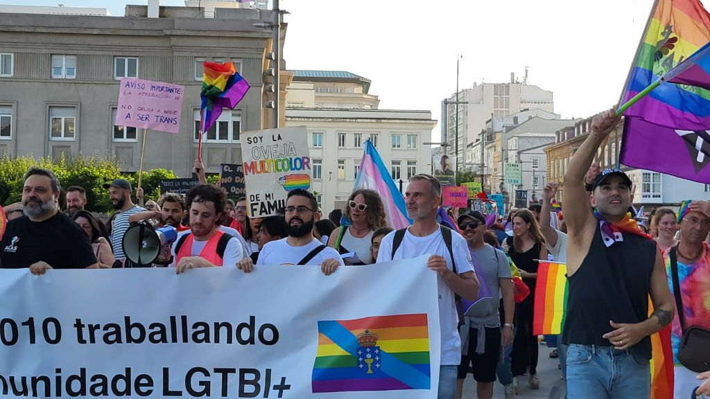 Marcha do Orgullo 2025 polas rúas da Coruña. (Foto: Nós Diario)