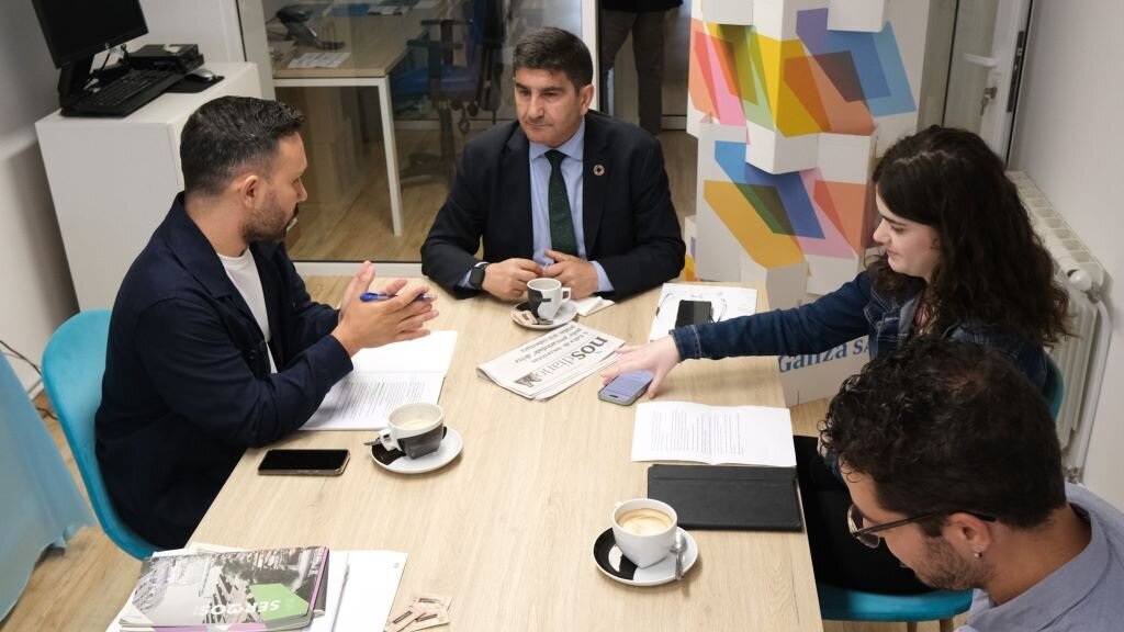 Alberte Mera, Pedro Blanco, Ana Loureiro e Yuri Carrazoni, esta quinta feira 3 de xullo. (Foto: Arxina)