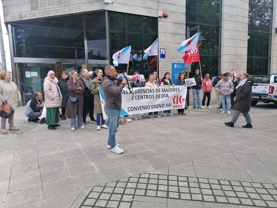 Concentración da CIG en Ferrol. (Foto: Europa Press)