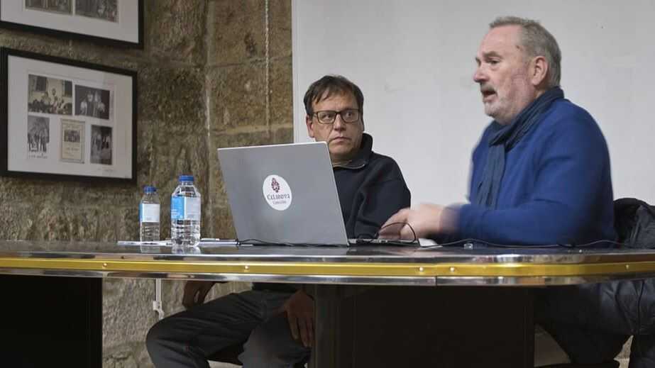 Carlos Babío e Rubén Centeno, en Celanova.